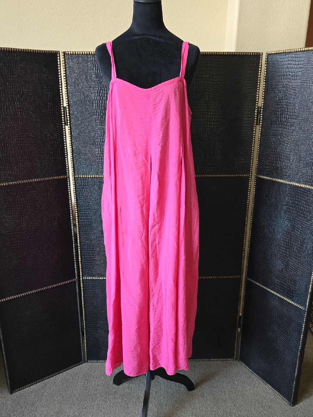 Bright Pink Maxi Slip Dress